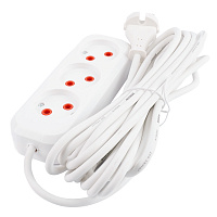 Удлинитель 3-местный б/з Stekker, HM01-30-02, 2м, 2x0,75, серия Home (У10-430), белый 39209