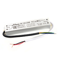 Трансформатор электронный для светодиодной ленты 20W 12V IP67 (драйвер), LB007 FERON Артикул 48052 Трансформатор электронный для светодиодной ленты 20W 12V IP67 (драйвер), LB007 FERON Артикул 48052
