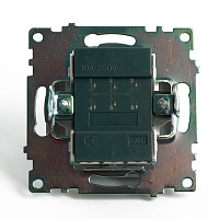 Переключатель 2-клавишный (механизм), STEKKER GLS10-7107-04, 250V, 10А, серия Катрин, шоколад 49170 Переключатель 2-клавишный (механизм), STEKKER GLS10-7107-04, 250V, 10А, серия Катрин, шоколад 49170