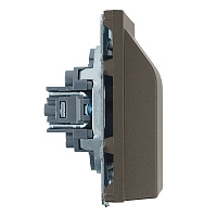 Кабельный вывод (механизм), STEKKER, серия Эмили, RST00-5119-09, антрацит, soft touch 50363