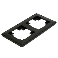 Рамка STEKKER, PFR00-7002-05 2-местная, пластик, серия Катрин, черный 39813 Рамка STEKKER, PFR00-7002-05 2-местная, пластик, серия Катрин, черный 39813