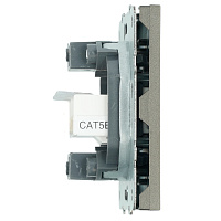 Розетка компьютерная 2-местная RJ-45 (механизм), STEKKER, серия Эмили, RST00-5111-09, антрацит, soft touch 49926 Розетка компьютерная 2-местная RJ-45 (механизм), STEKKER, серия Эмили, RST00-5111-09, антрацит, soft touch 49926