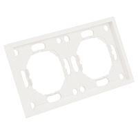 Рамка STEKKER, PFR00-5002-01 2-местная, серия Эмили, белый фарфор, soft touch 49885