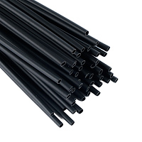 HST-420-100 BK Термоусадочная трубка 4,0/2,0 STEKKER, длина 100 см., усадка 2:1, черный  39729