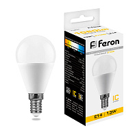 Лампа светодиодная Feron LB-950 Шарик E14 13W 175-265V 2700K 38101 Лампа светодиодная Feron LB-950 Шарик E14 13W 175-265V 2700K 38101