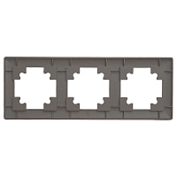 Рамка STEKKER, PFR00-7003-04 3-местная, пластик, серия Катрин, шоколад 39819 Рамка STEKKER, PFR00-7003-04 3-местная, пластик, серия Катрин, шоколад 39819