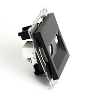Розетка TV + компьютерная RJ-45 (механизм), STEKKER GLS00-7106-05, серия Катрин, черный 49182 Розетка TV + компьютерная RJ-45 (механизм), STEKKER GLS00-7106-05, серия Катрин, черный 49182