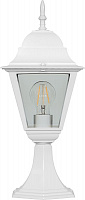 Светильник садово-парковый Feron 4104/PL4104 четырехгранный на постамент 60W E27 230V, белый 11019 Светильник садово-парковый Feron 4104/PL4104 четырехгранный на постамент 60W E27 230V, белый 11019