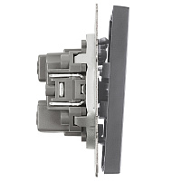 Выключатель 3-клавишный (механизм), STEKKER, 250В, 10А, серия Эмили, RSW10-5108-10, платиново-серый, soft touch 49948