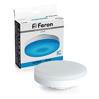 Лампа светодиодная Feron LB-455 GX53 12W 175-265V синяя 51019 Лампа светодиодная Feron LB-455 GX53 12W 175-265V синяя 51019