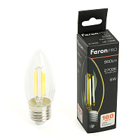 Лампа светодиодная Feron.PRO LB-1206 Свеча E27 960LM 6W 175-265V 2700K 51238 Лампа светодиодная Feron.PRO LB-1206 Свеча E27 960LM 6W 175-265V 2700K 51238