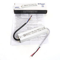 Трансформатор электронный для светодиодной ленты 30W 12V IP67 (драйвер), LB007 FERON Артикул 48053 Трансформатор электронный для светодиодной ленты 30W 12V IP67 (драйвер), LB007 FERON Артикул 48053