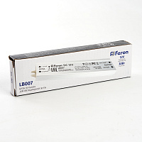 Трансформатор электронный для светодиодной ленты 30W 12V IP67 (драйвер), LB007 FERON Артикул 48053 Трансформатор электронный для светодиодной ленты 30W 12V IP67 (драйвер), LB007 FERON Артикул 48053
