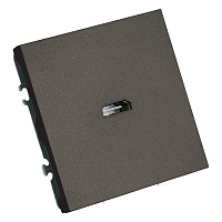 Розетка HDMI 2.0 Type A (механизм), STEKKER, серия Эмили, RST00-5118-09, антрацит, soft touch 50168