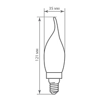 Лампа светодиодная диммируемая Feron LB-69 Свеча на ветру  E14 5W 2700K 25653