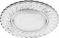 Светильник встраиваемый с белой LED подсветкой Feron CD4021 потолочный GX53 без лампы прозрачный 29474 Светильник встраиваемый с белой LED подсветкой Feron CD4021 потолочный GX53 без лампы прозрачный 29474