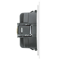 Розетка телевизионная 1-местная (механизм), STEKKER, 75 Ом, 5-862МГц, серия Мия, RST00-3108-01, белая магнолия 50435