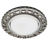 Светильник встраиваемый с белой LED подсветкой Feron CD4045 потолочный GX53 без лампы, серый, хром 41411 Светильник встраиваемый с белой LED подсветкой Feron CD4045 потолочный GX53 без лампы, серый, хром 41411