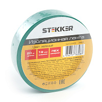 Изоляционная лента STEKKER INTP01319-20 0,13*19 мм, 20 м. зеленая 39909 Изоляционная лента STEKKER INTP01319-20 0,13*19 мм, 20 м. зеленая 39909