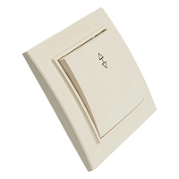Переключатель 1-клавишный STEKKER  PSW10-9005-02, 250В, 10А, серия Эрна, слоновая кость 39618 Переключатель 1-клавишный STEKKER  PSW10-9005-02, 250В, 10А, серия Эрна, слоновая кость 39618