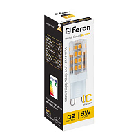 Лампа светодиодная Feron LB-432 G9 5W 175-265V 2700K 25769 Лампа светодиодная Feron LB-432 G9 5W 175-265V 2700K 25769