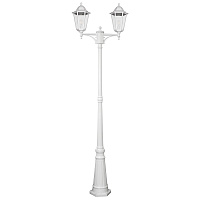 Светильник садово-парковый Feron 6214/PL6214 столб 2*100W E27 230V, белый 11077 Светильник садово-парковый Feron 6214/PL6214 столб 2*100W E27 230V, белый 11077