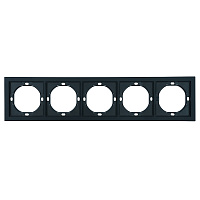 Рамка 5-местная, STEKKER, серия Мия, PFR00-3005-05, черный бархат 50465