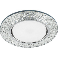 Светильник встраиваемый с белой LED подсветкой Feron CD4032 потолочный GX53 без лампы, прозрачный, хром 32996 Светильник встраиваемый с белой LED подсветкой Feron CD4032 потолочный GX53 без лампы, прозрачный, хром 32996