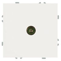 Розетка телевизионная 1-местная (механизм), STEKKER, 75 Ом, 5-862МГц, серия Эмили, RST00-5108-01, белый фарфор, soft touch 49875