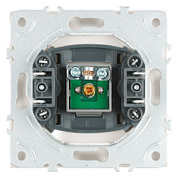 Розетка телевизионная 1-местная (механизм), STEKKER, 75 Ом, 5-862МГц, серия Эмили, RST00-5108-01, белый фарфор, soft touch 49875