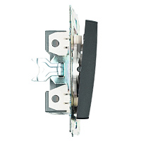 Выключатель 1-клавишный (механизм)STEKKER GLS10-7103-05, 250В, 10А, серия Катрин, черный 39603 Выключатель 1-клавишный (механизм)STEKKER GLS10-7103-05, 250В, 10А, серия Катрин, черный 39603