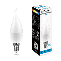 Лампа светодиодная Feron LB-97 Свеча на ветру E14 7W 175-265V 6400K 38135 Лампа светодиодная Feron LB-97 Свеча на ветру E14 7W 175-265V 6400K 38135