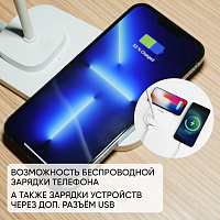 Настольный светодиодный светильник Feron DE1729  22W, 3000-6000К, 100-240V, белый 41552 Настольный светодиодный светильник Feron DE1729  22W, 3000-6000К, 100-240V, белый 41552