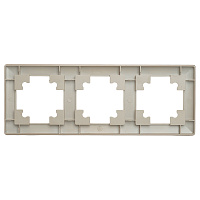Рамка STEKKER, PFR00-7003-02 3-местная, пластик, серия Катрин, шампань 39804 Рамка STEKKER, PFR00-7003-02 3-местная, пластик, серия Катрин, шампань 39804