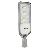Светодиодный уличный консольный светильник Feron SP3050 100W 5000K 230V, серый 41268 Светодиодный уличный консольный светильник Feron SP3050 100W 5000K 230V, серый 41268