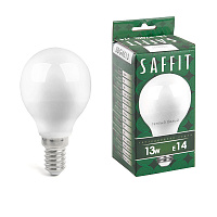 Лампа светодиодная SAFFIT SBG4513 Шарик E14 13W 230V 2700K 55157 Лампа светодиодная SAFFIT SBG4513 Шарик E14 13W 230V 2700K 55157