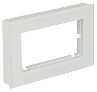 Рамка 2-местная (без перемычки), стекло, STEKKER, GFR00-7012-01, серия Катрин, белый 39566