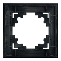 Рамка 1-местная, стекло, STEKKER GFR00-7001-05, серия Катрин, черный 39518