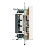 Выключатель 1-клавишный (механизм), STEKKER GLS10-7103-01, 250V, 10А, серия Катрин, белый 39298 Выключатель 1-клавишный (механизм), STEKKER GLS10-7103-01, 250V, 10А, серия Катрин, белый 39298