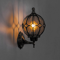 Светильник садово-парковый Feron PL3701  круглый на стену вверх 60W 230V E27, черное золото 11349 Светильник садово-парковый Feron PL3701  круглый на стену вверх 60W 230V E27, черное золото 11349