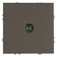 Розетка телевизионная 1-местная (механизм), STEKKER, 75 Ом, 5-862МГц, серия Эмили, RST00-5108-09, антрацит, soft touch 49927