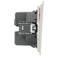 Переключатель 1-клавишный (механизм), STEKKER, 250В, 10A, серия Мия, RSW10-3105-08, пудровый жемчуг 50477