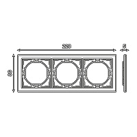 Рамка 3-местная, STEKKER, серия Мия, PFR00-3003-05, черный бархат 50463