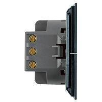 Переключатель 2-клавишный (механизм), STEKKER, 250В, 10А, серия Мия, RSW10-3107-05, черный бархат 50448