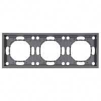 Рамка STEKKER, PFR00-5003-10  3-местная, серия Эмили, платиново-серый, soft touch 49964