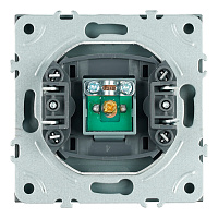 Розетка телевизионная 1-местная (механизм), STEKKER, 75 Ом, 5-862МГц, серия Эмили, RST00-5108-09, антрацит, soft touch 49927