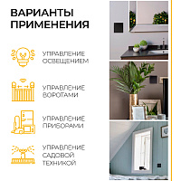 Выключатель беспроводной FERON TM81 SMART, 7мВт, IP20, одноклавишный, черный 41722 Выключатель беспроводной FERON TM81 SMART, 7мВт, IP20, одноклавишный, черный 41722