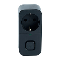 Сетевой фильтр 1-местный с/з STEKKER 220В, 16А, с выключателем, серия Nova, HM81-11-2, черный 50691