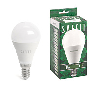Лампа светодиодная SAFFIT SBG4515 Шарик E14 15W 230V 6400K 55211 Лампа светодиодная SAFFIT SBG4515 Шарик E14 15W 230V 6400K 55211