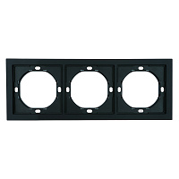 Рамка 3-местная, STEKKER, серия Мия, PFR00-3003-05, черный бархат 50463